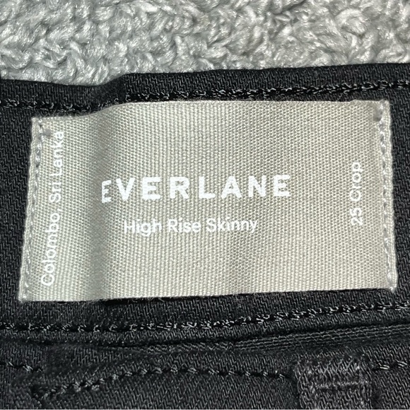 NWT Everlane The Way-High Skinny Crop Jeans Womens Size 25 Black Stretch - Picture 5 of 14